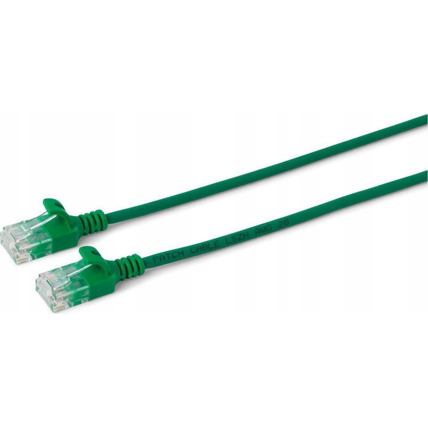  MicroConnect U/UTP CAT6A Slim 0.25M Green