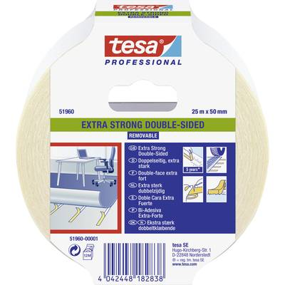 Tesa EXTRA STRONG (51960-00001-11) Fektető szalag ® Professional Átlátszó (H x Sz) 25 m x 50 mm 1 db (51960-00001-11)