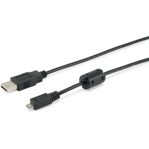 Equip 128551 cabo USB USB 2.0 1,8 m USB A Micro-USB B Preto
