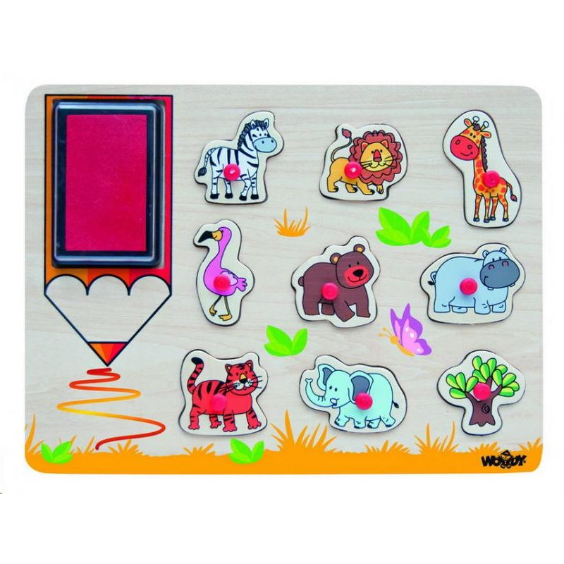 Woodyland Afrika állatai fa nyomdaszett (91185) (91185)