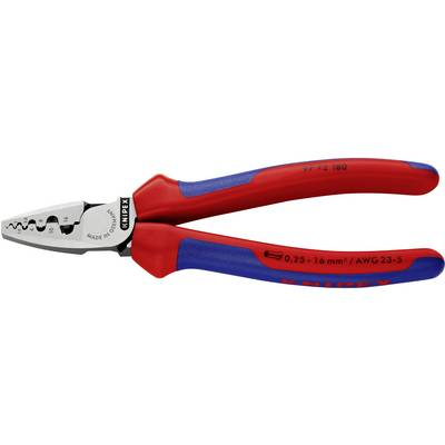 Krimpelő fogó érvéghüvelyekhez 180 mm, polírozott fej, Knipex 97 72 180