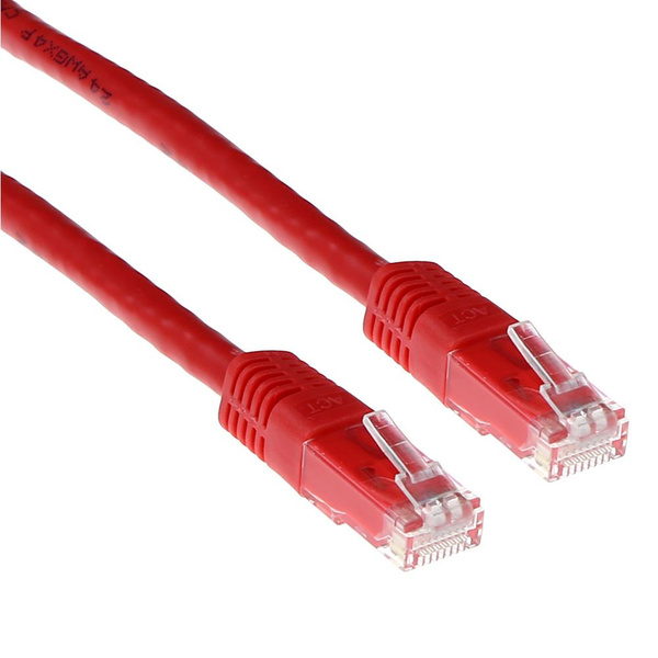 ACT CAT6A UTP 2m sieťový kábel Červená U/UTP (UTP)