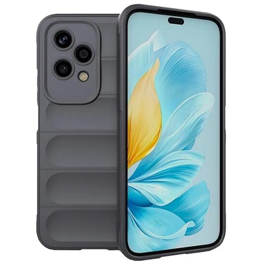 Gigapack Honor 200 Lite kameravédős szilikon tok sötétszürke (GP-158790) (GP-158790)