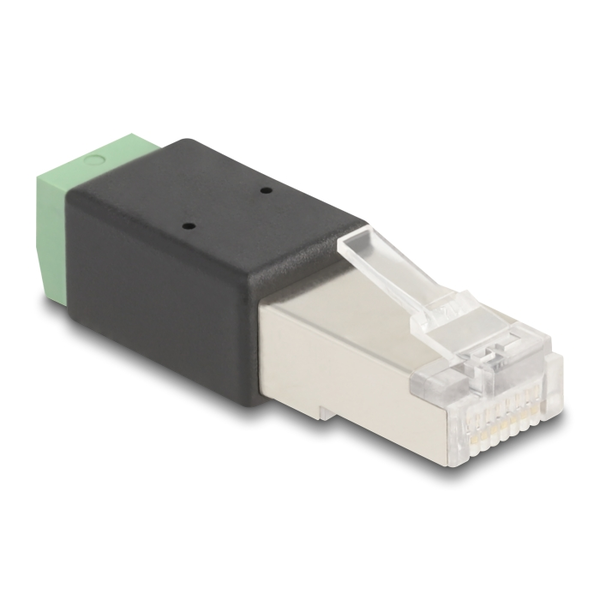 DELOCK RJ45 Stecker zu Terminalblock Adapter 2 Pin