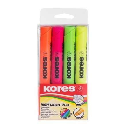 Kores High Liner Plus szövegkiemelő készlet 0,5-5 mm 4 szín (36040) (ko36040)