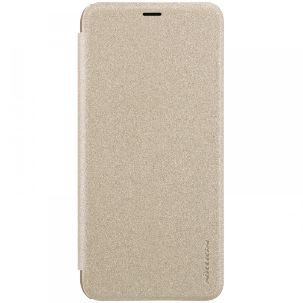 Nillkin Sparkle Samsung Galaxy A6+ (2018) Flip Bőrtok - Arany (NL159013)