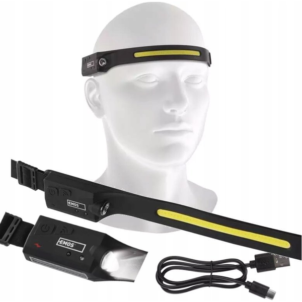 Emos P3541 tölthető 380 lm, Li-Pol 1200 mAh CREE LED fejlámpa
