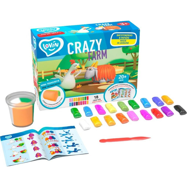 Ombre Zestaw ciastolina CrazyFarm OKT6389 76389