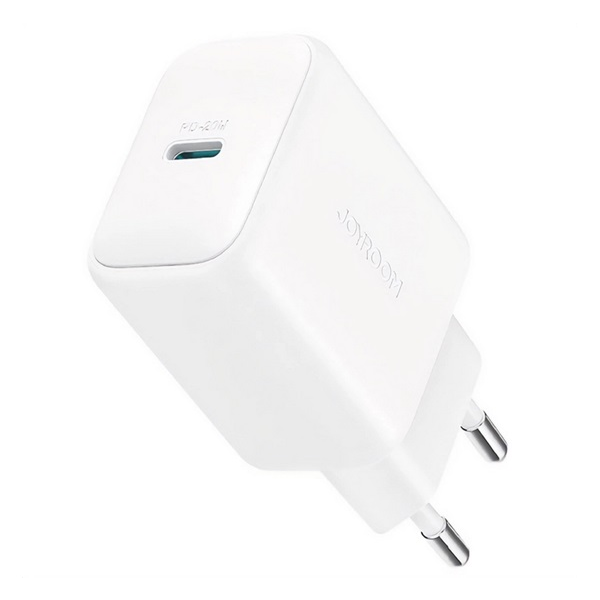JOYROOM hálózati töltő Type-C aljzat (20W, PD gyorstöltő 3.0 + lightning kábel) FEHÉR (JR-TCF20_CL)
