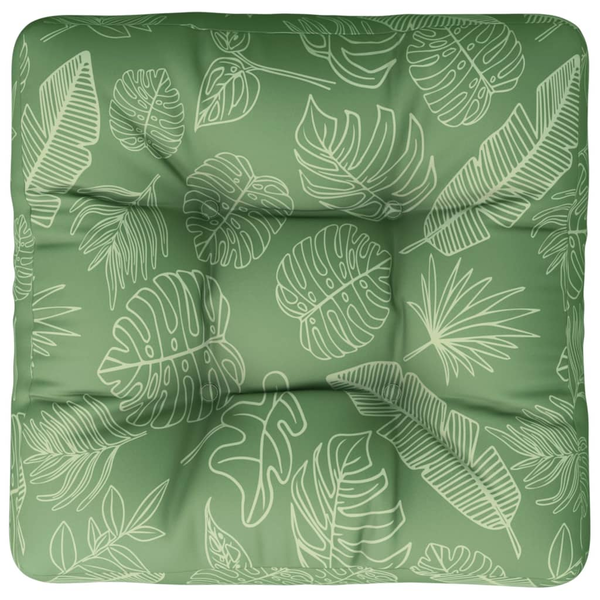 Pernă de paleți, model frunze, 60x60x12 cm, textil
