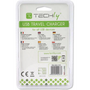 Techly IPW-USB-21EC зарядно за мобилни устройства GPS, MP3, PDA, Смартфон, Таблет Бяла Променлив ток (AC) На закрито