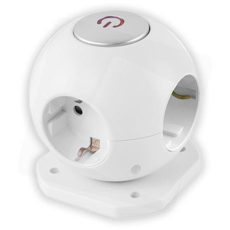 Entac gömb elosztó 4 foglalat, kapcsolóval, 1,5m kábel (ESC1.5G3-GLOBE) (ESC1.5G3-GLOBE)