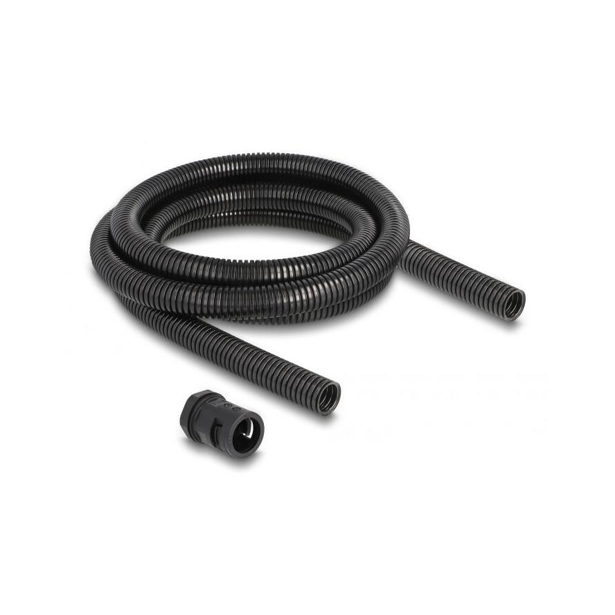 Delock Kábel védő borítás 2 m x 18,5 mm PG13,5 vezeték csatlakozós készlet fekete (60464)