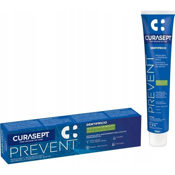 Curasept Prevent - specjalistyczna pasta do zębów przeciw chorobom dziąseł 75 ml