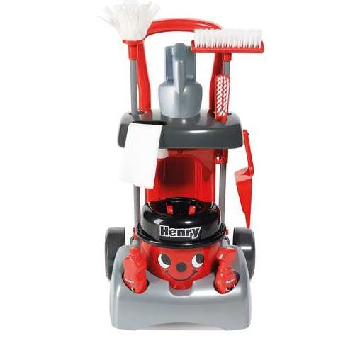 Casdon Deluxe Henry takarító kocsi 9 részes piros (67450) (C67450)