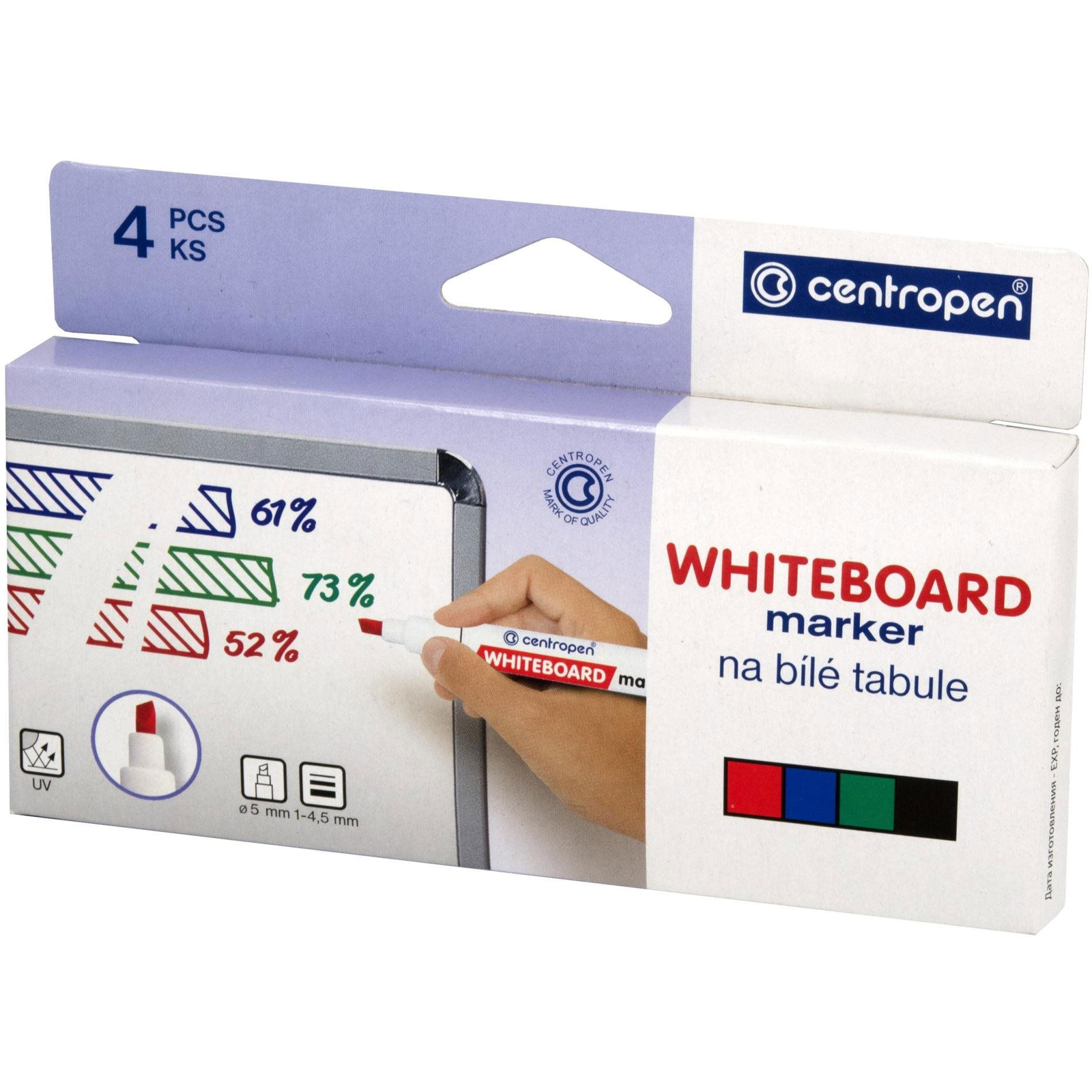 CENTROPEN 8569 - táblafilc, 4db (8595013617519)