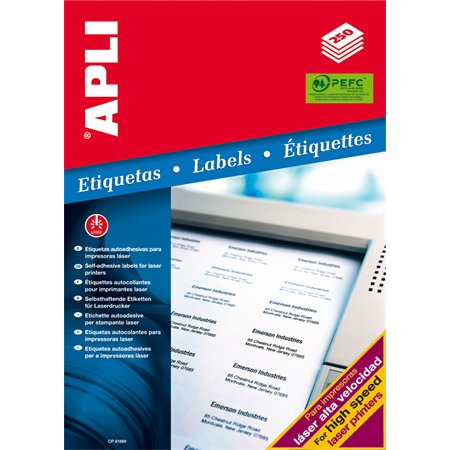 Apli 210x297mm Etikett lézernyomtatókhoz 250 etikett/csomag (02530)