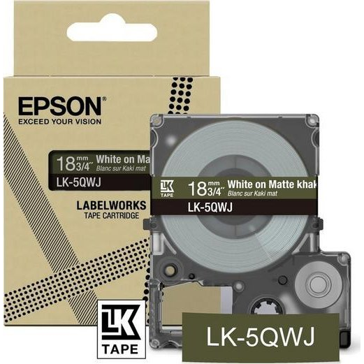 Epson LK-5QWJ Khaki, Fehér (C53S672089)