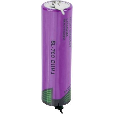 AA lítium ceruzaelem, forrasztható, 3,6V 2200 mAh, forrfüles, 15 x 50 mm, Tadiran SL760PR (SL760PR)