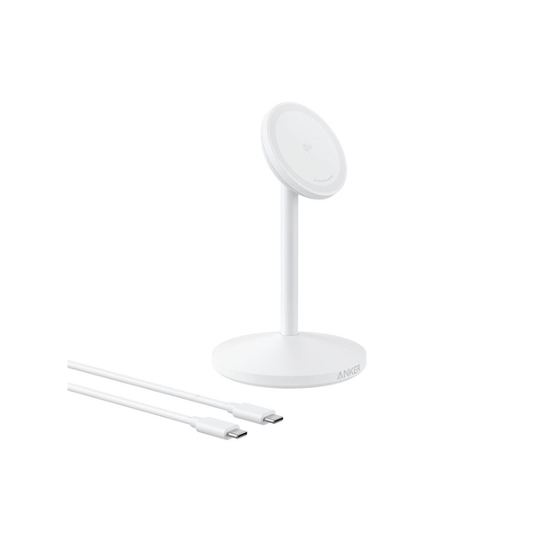 Anker MagGo Слушалки, Слушалки, Смартфон, Смарт ръчен часовник Бяла USB Безжично зареждане Бързо зареждане На закрито