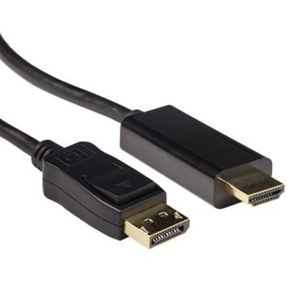 ACT AK3992 адаптер за видео кабел 5 м DisplayPort HDMI Черен