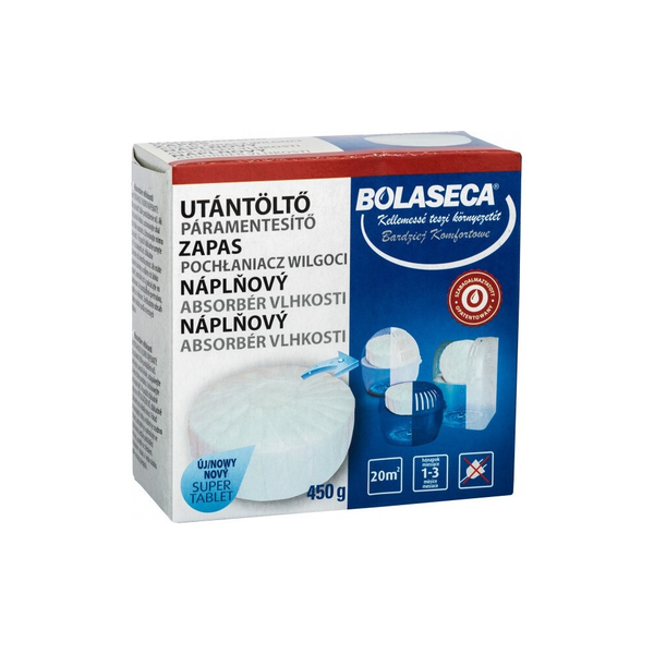 Páramentesítő készülék Bolaseca + 1 db utántöltő tabletta 450 g Top (16211)