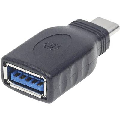Manhattan 354646 tussenstuk voor kabels USB C USB A Zwart