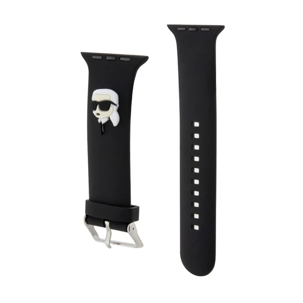 CG MOBILE Karl Lagerfeld Karl Head NFT Pótszíj Apple Watch 42/44/45/46/49mm nagy fekete
