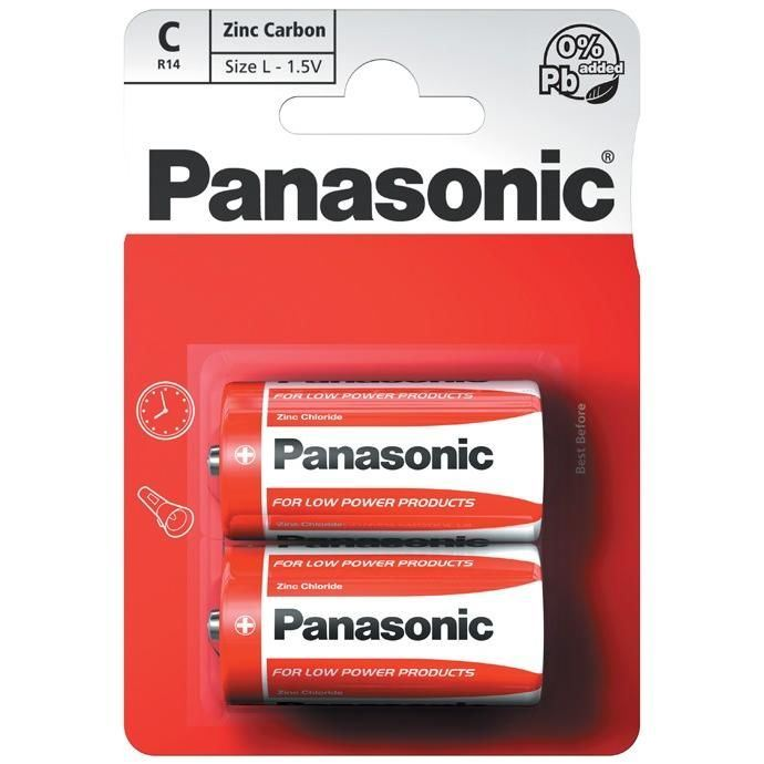 Panasonic 1.5V C elem cink-szén (2db / csomag) (R14RZ/2BP) (R14RZ/2BP)