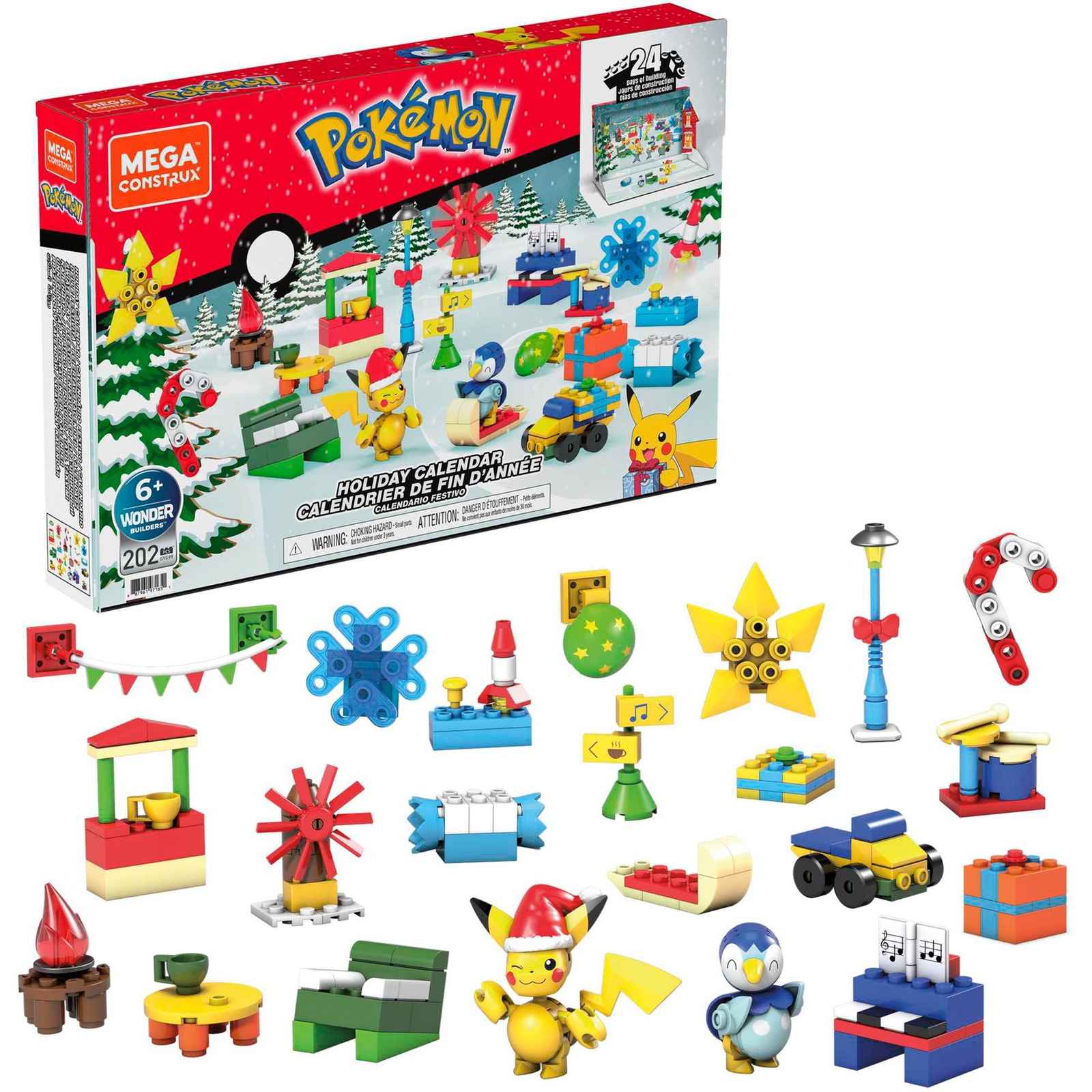 MEGA Construx Pokémon 225 darabos Építőjáték Adventi Kalendárium (GYG99)