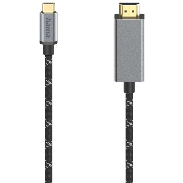 Hama 00200509 HDMI-kabel 1,5 m HDMI Type A (Standard) USB Type-C Sort