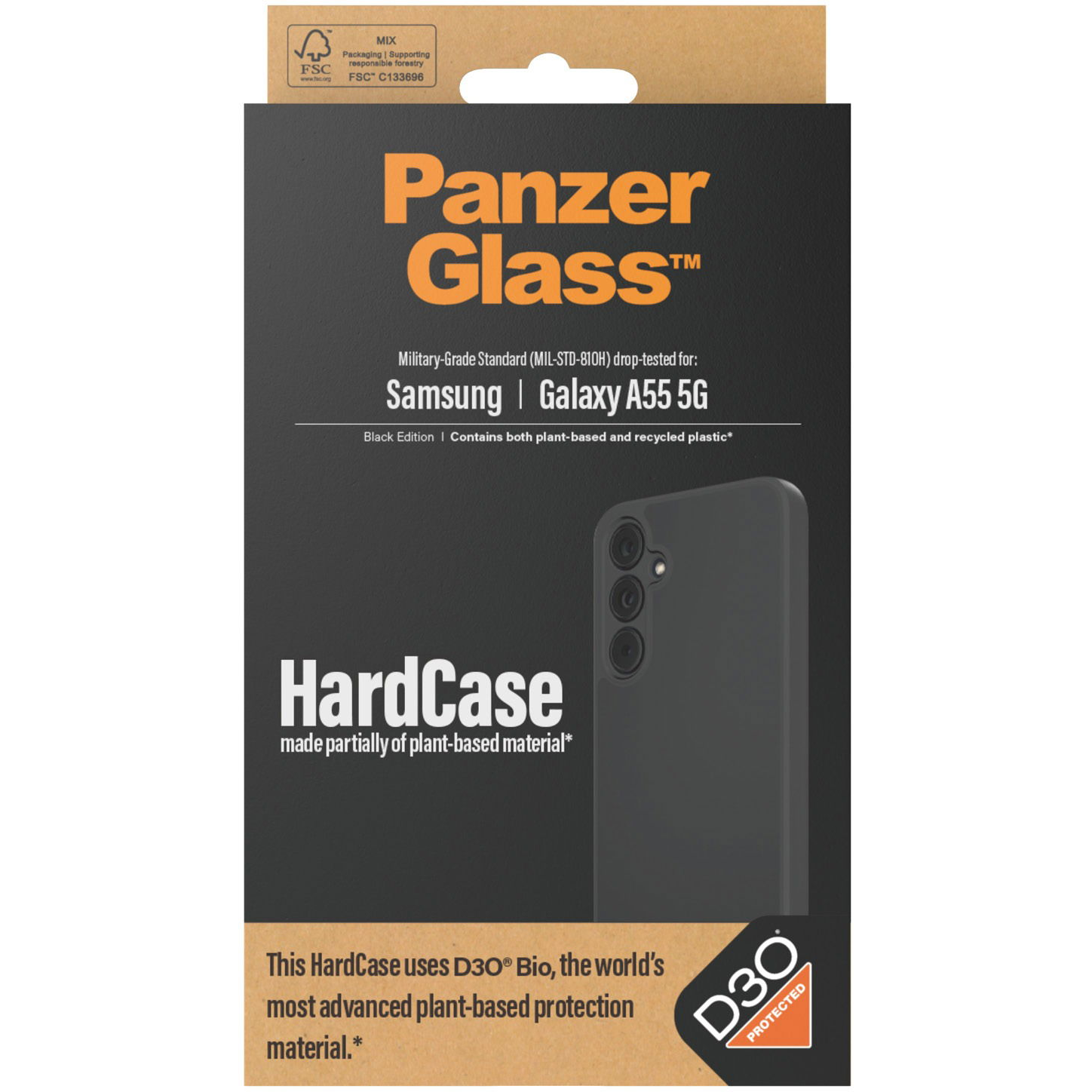 PanzerGlass Samsung Galaxy A55 5G (Black edition) HardCase D30 tok (0473)