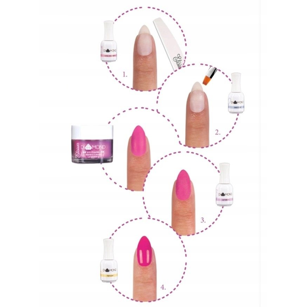 ELISIUM_Diamond 2in1 Powder proszek do manicure tytanowego DS308 Black Friday 23g