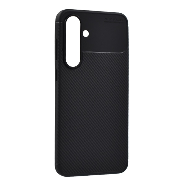 Szilikon telefonvédő (ütésállóság, légpárnás sarok, karbon minta) FEKETE Samsung Galaxy S25 FE (SM-S731) "Gigapack csomagolás" (GP-172578)