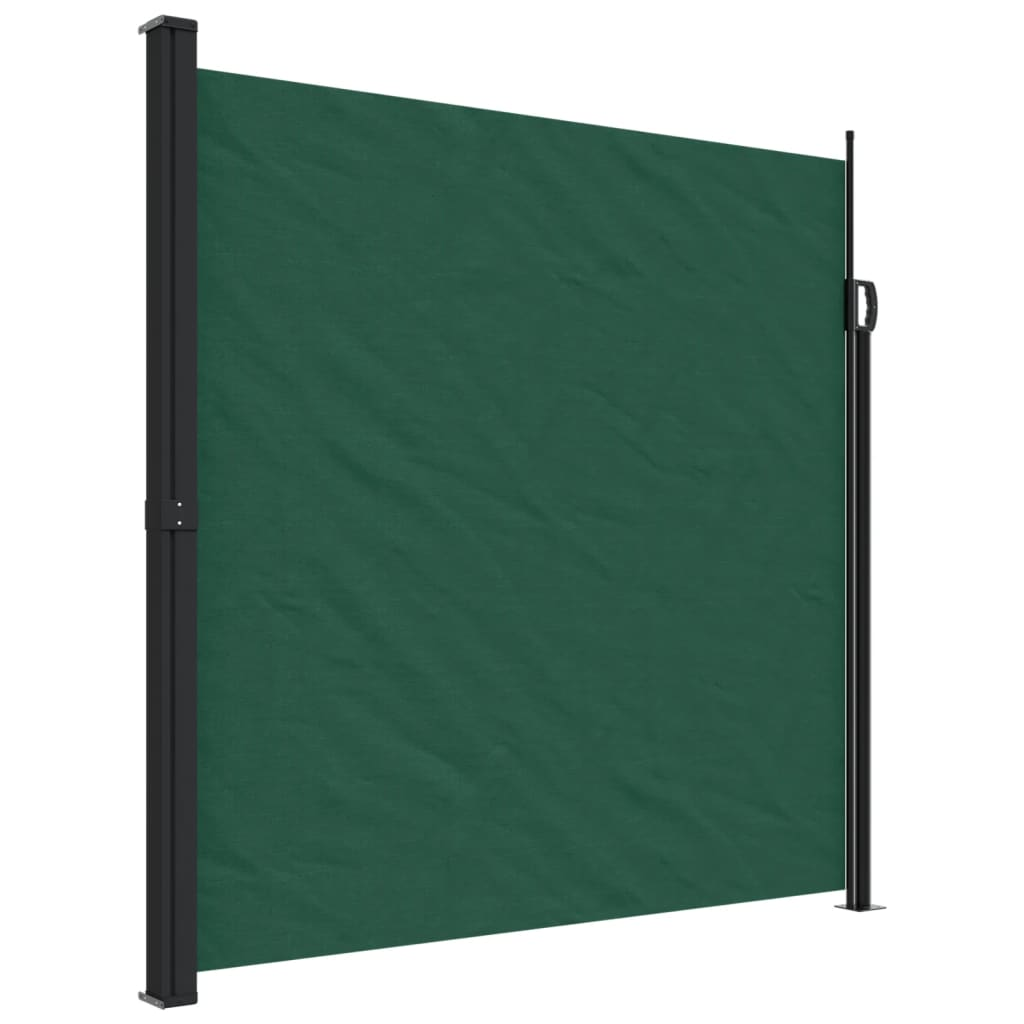 sötétzöld behúzható oldalsó napellenző 200 x 500 cm (4004470)