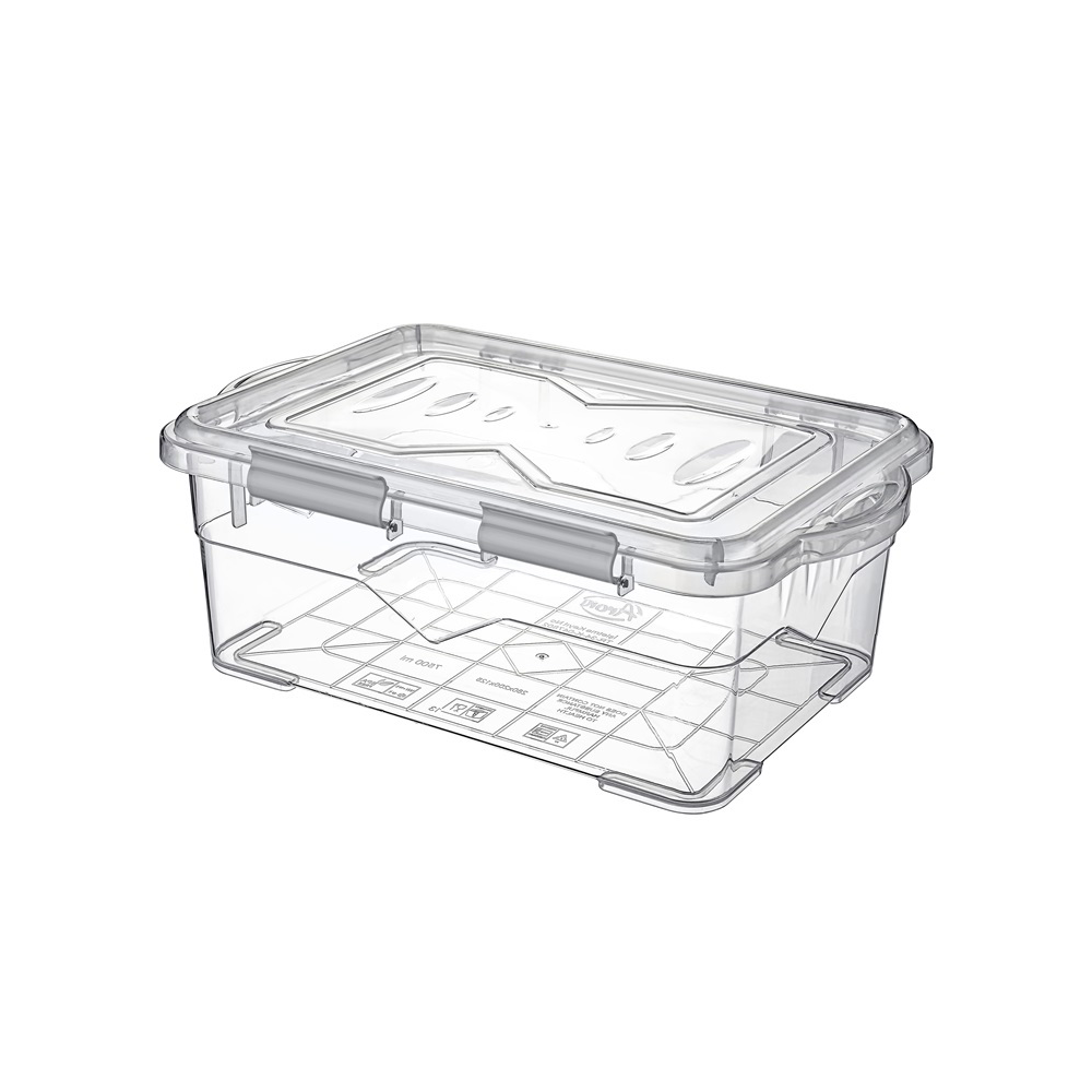 Titiz AP-9364 Műanyag Ételtároló doboz tetővel 7,5L - Átlátszó (AP-9364)