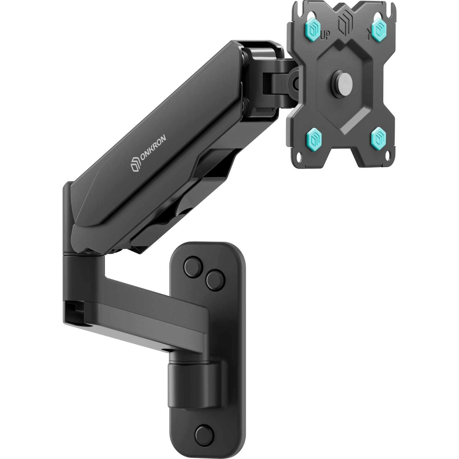 ONKRON TV Monitor Wall Mount Bracket for 13” 34” Screens Full Motion with Gas Spring, Black (G150-B)