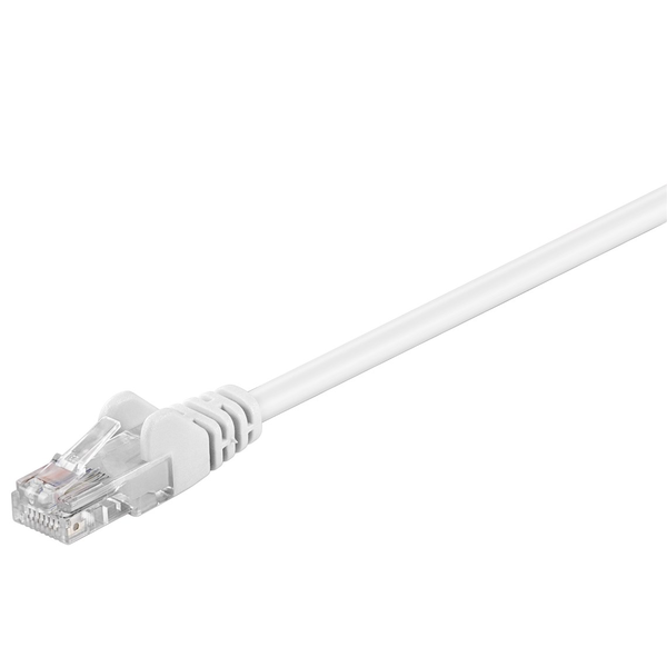 LAN kabel Cat 5e U/UTP RJ45/RJ45 30m bílý