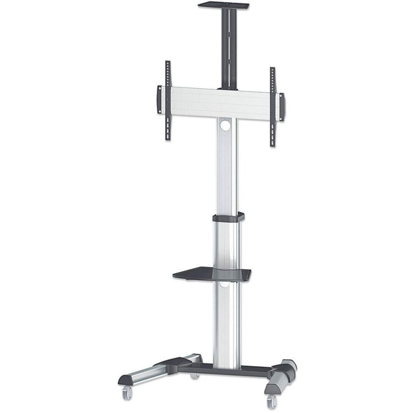 Manhattan 461245 монтаж за монитор и стойка 177,8 см (70") Черен, Сребърен Под