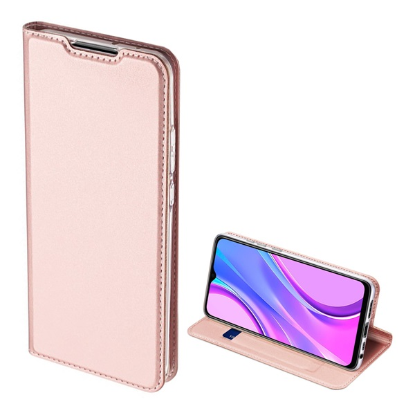 Dux Ducis Skin Pro Xiaomi Redmi 9 Bőrhatású flip tok - Rozéarany (GP-98988)