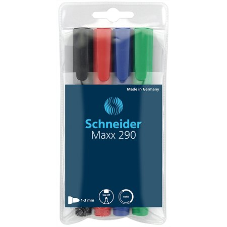 Schneider Maxx 290 2-3mm Táblamarker készlet 4 szín (129094)