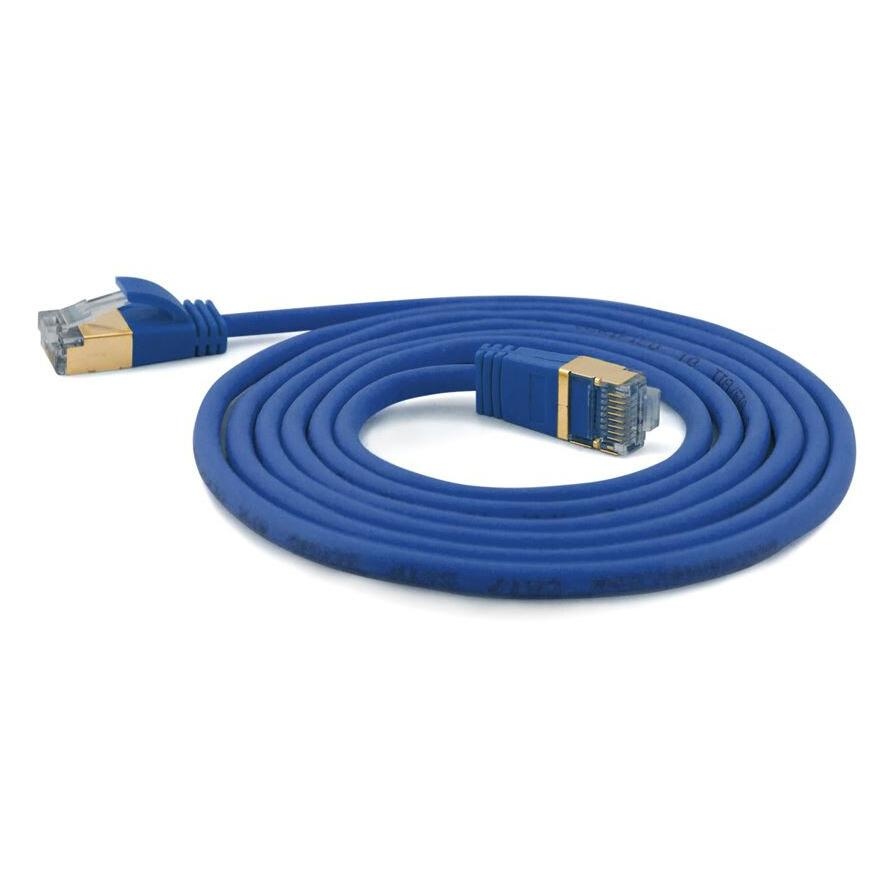 Wantec SSTP CAT7 Patch kábel 0.25m - Kék (7129)