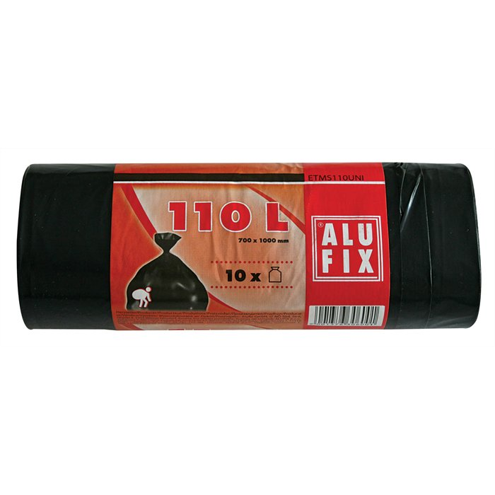 AluFix Szemeteszsák 110 l (10 db / tekercs) - Fekete (MS110UNI)