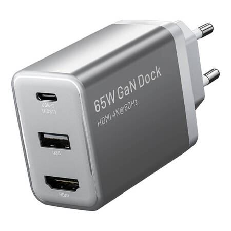 Vention USB-A + USB-C + HDMI GaN hálózati töltő (FJAH0-EU) (FJAH0-EU)