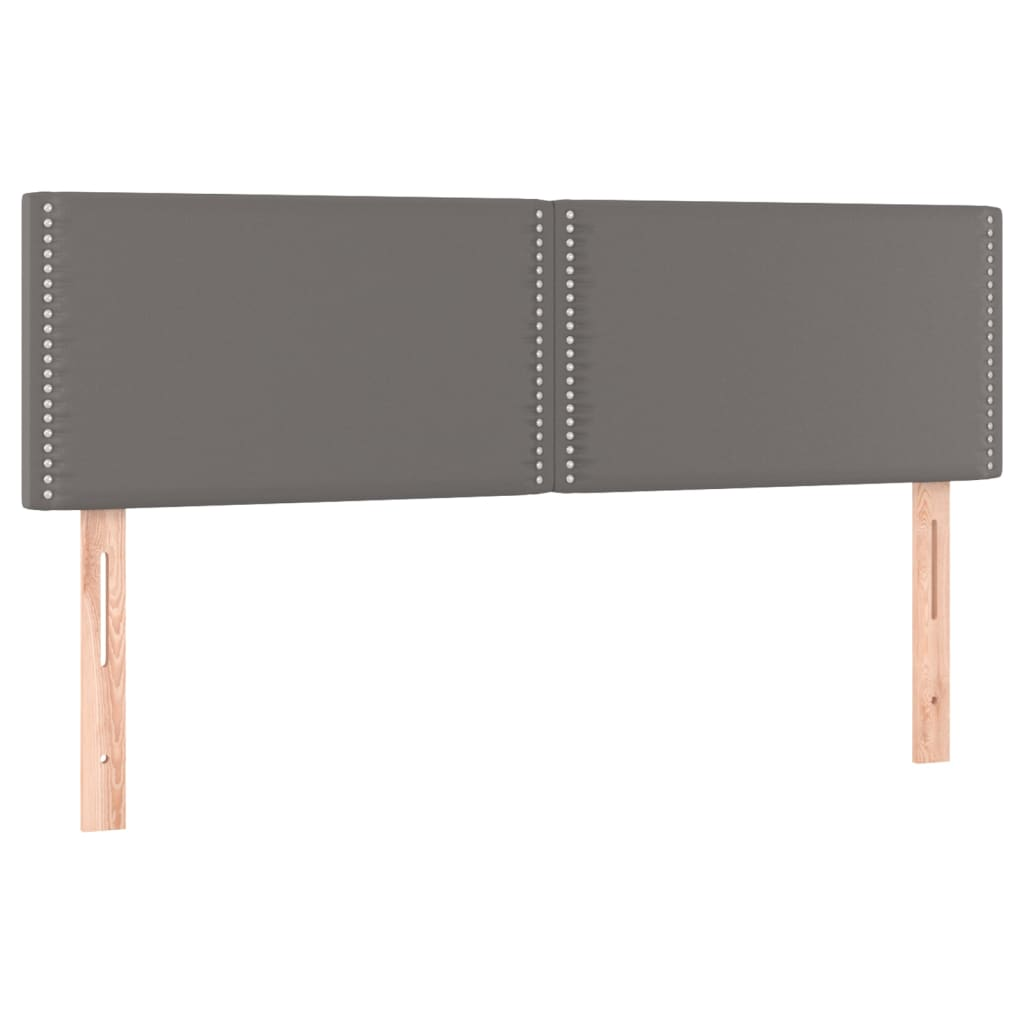2 db szürke műbőr fejtámla 72 x 5 x 78/88 cm (345936)