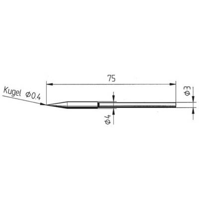 Ersa 212 pákahegy, forrasztóhegy 212 BD LF ceruza formájú hegy 0.4 mm