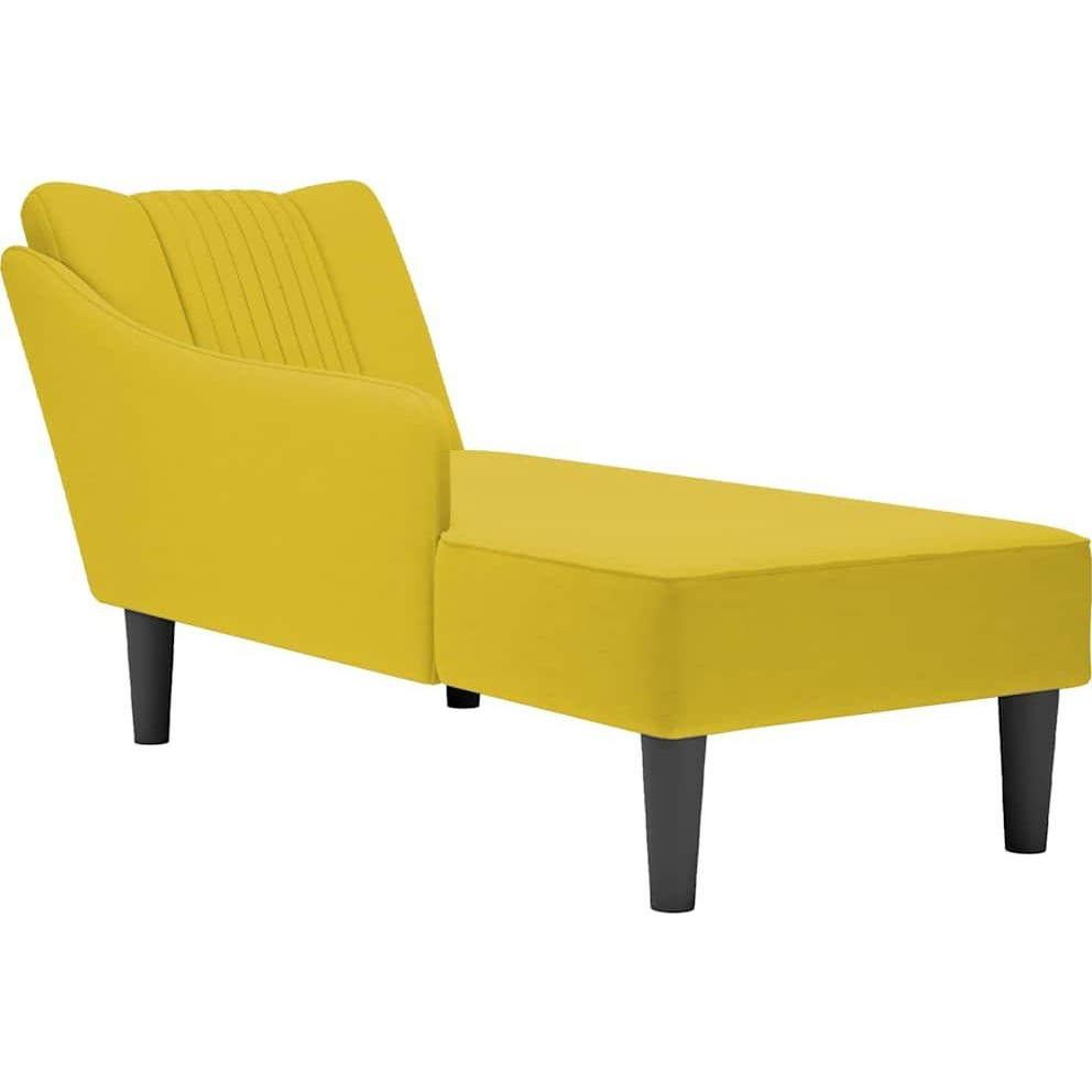 Fotel társalgó jobb karfával sárga bársony (4009798)