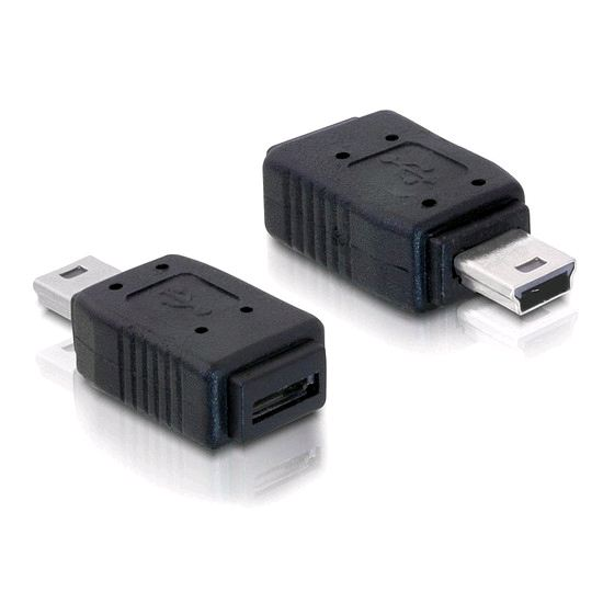 Адаптер USB mini мъжки - USB micro-A+B женски, Delock - 65155