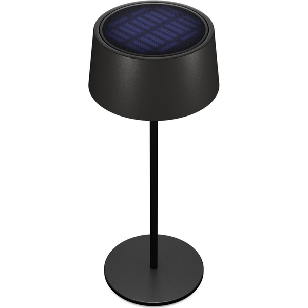 RealPower LED-Solar Tischlampe dimmbar mit Akku,schwarz