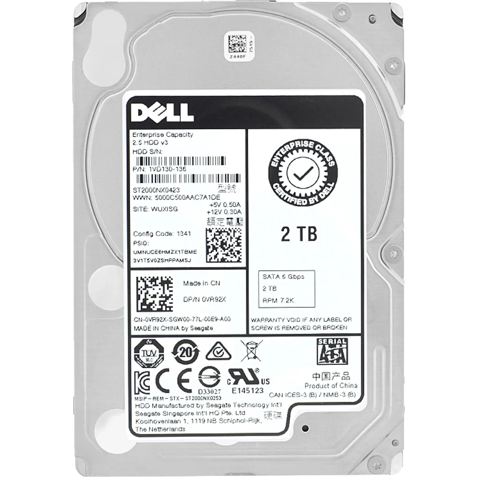 Твърд диск Dell VR92X 2 TB